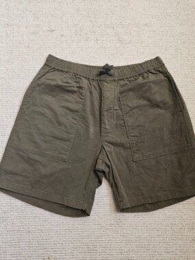 J. Crew Wallace & Barnes 7.5" Ripstop Camp Shorts Green Medium M Pull-On Casual